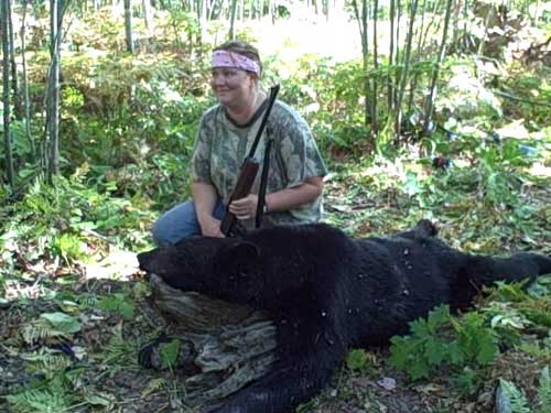 Watch Angela rundle harvest her first Wisconsin Black Bear