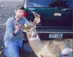 Jeff with his 9 point buck, 185 lb. shot at the same farm on Nov. 5.