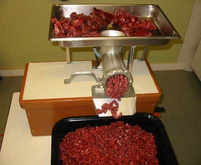 Start with the largest hole plate that you have so the first grind goes easy