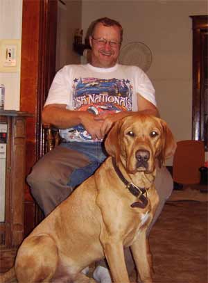 Rick and Thunder at the Pheasant lodge